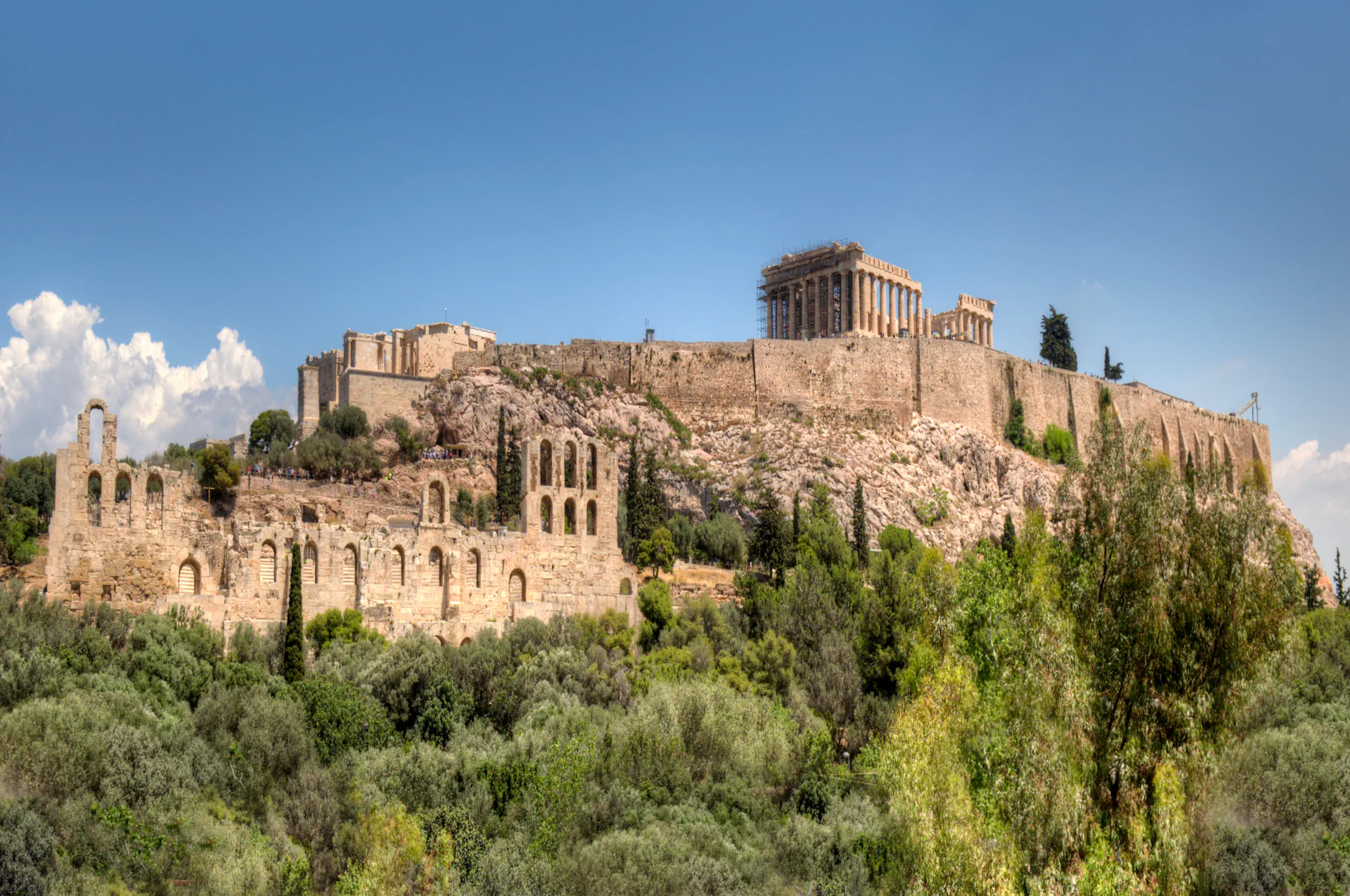 View the Parthenon atop the Acropolis hill in Athens on a private tour, experiencing this iconic landmark with expert insights.