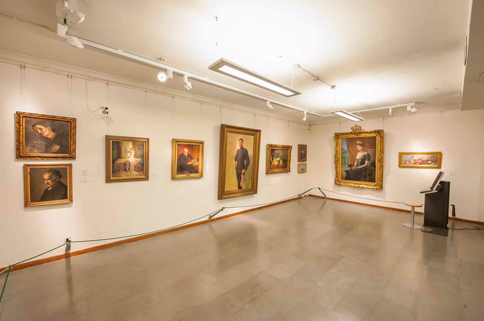 Historic Greek artwork displayed at Averoff Gallery.