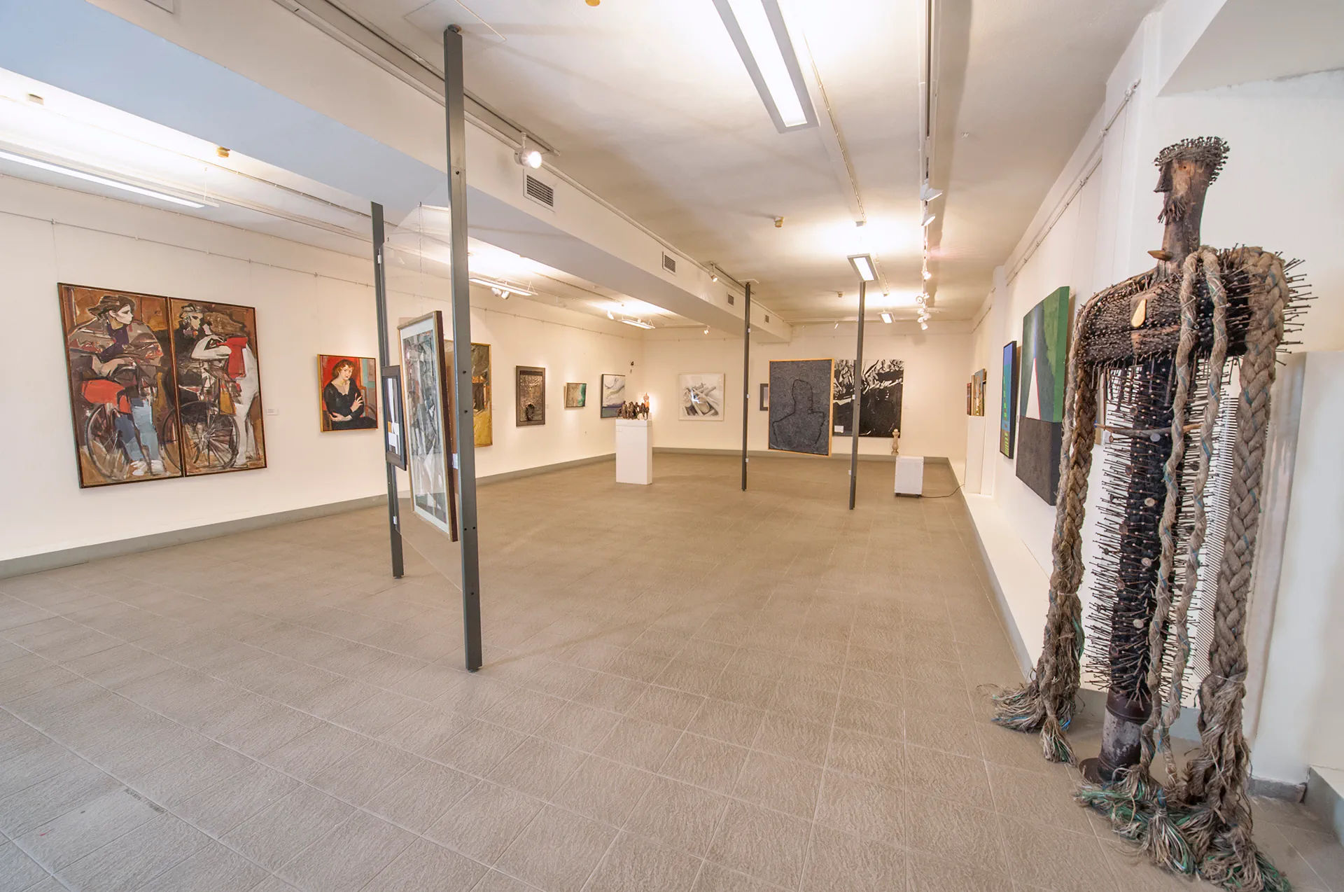 Historic Greek artwork displayed at Averoff Gallery.