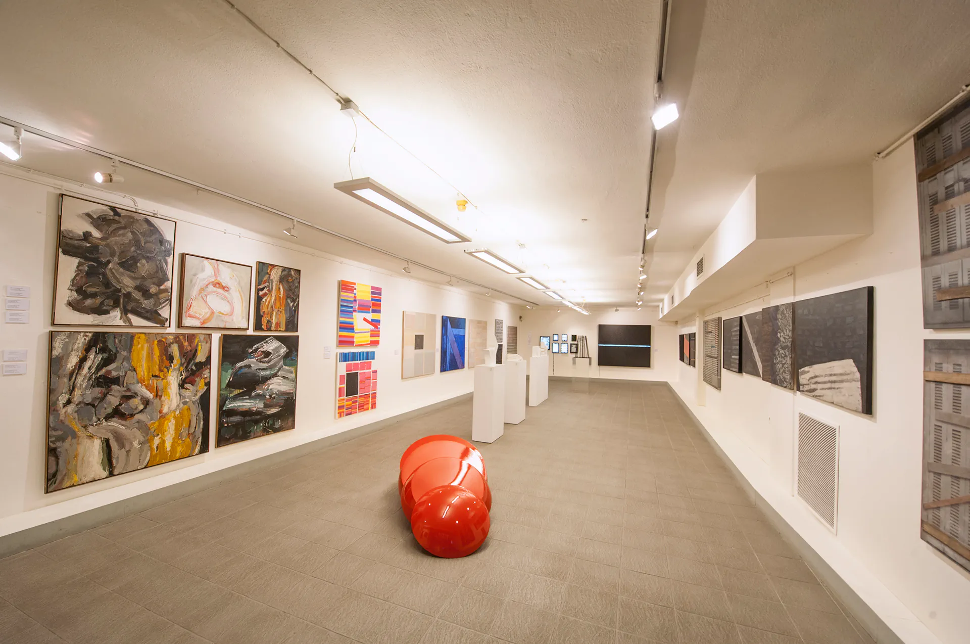 Historic Greek artwork displayed at Averoff Gallery.