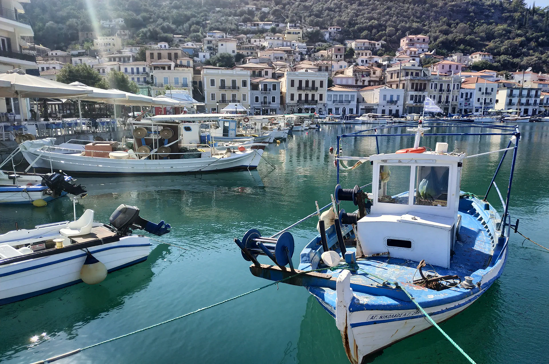 The picturesque harbor of Gytheio, a charming town in the Peloponnese.