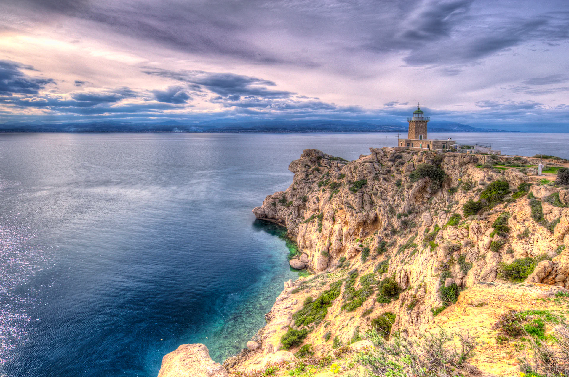 The Heraion of Perachora with the Gulf of Corinth in the background.
