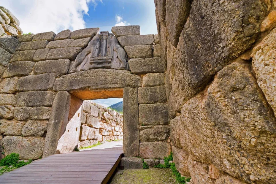 Ruins of Mycenae, a city tied to Greek mythology and the Trojan War.