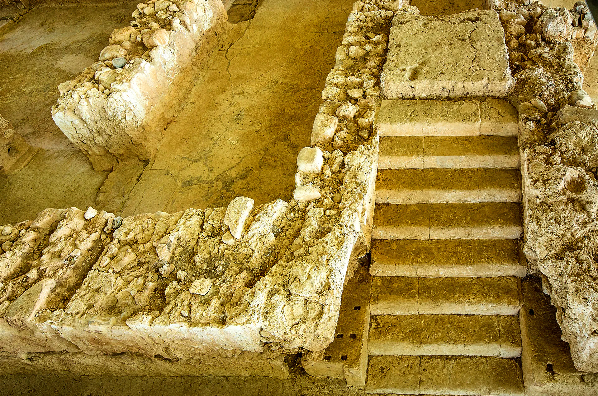 Excavated foundations of the Mycenaean Palace of Nestor in the Peloponnese