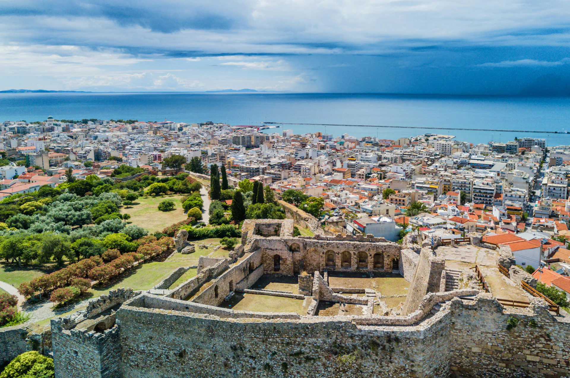 Patras Castle fortress walls and towers overlooking Patras