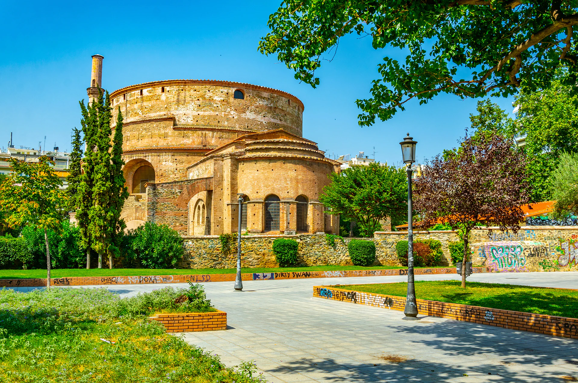 Rotunda of Galerius with its circular structure in Thessaloniki