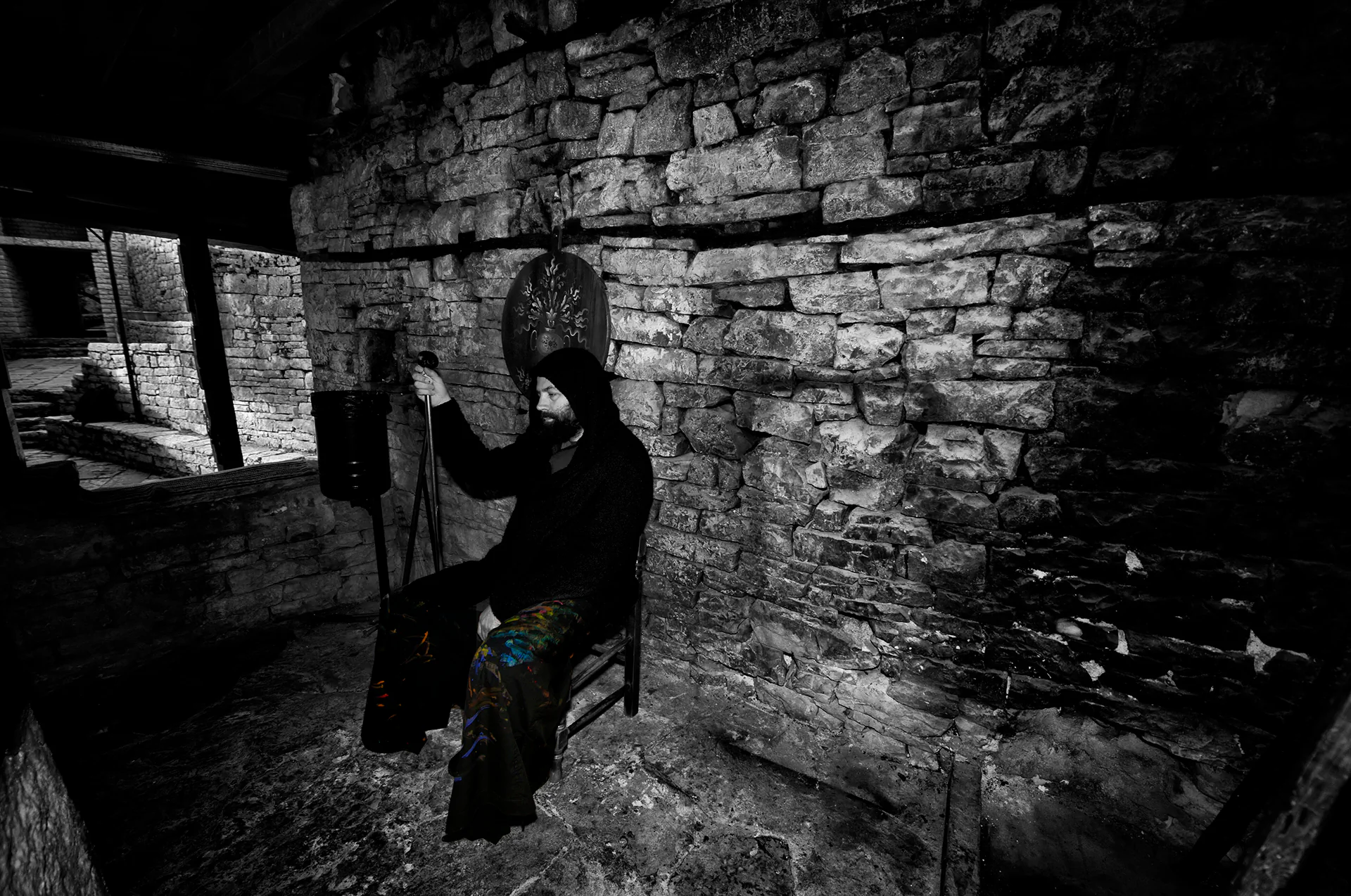 Portrait of an Orthodox monk near Agia Paraskevi in Epirus